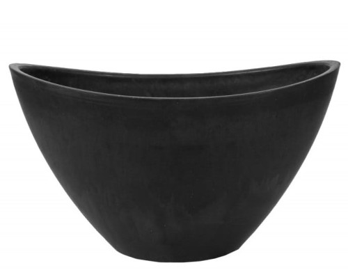 Donica ŁÓDKA z kompozytu 41x30x24cm CZARNA GSYB41.C