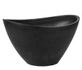 Donica ŁÓDKA z kompozytu 41x30x24cm CZARNA GSYB41.C