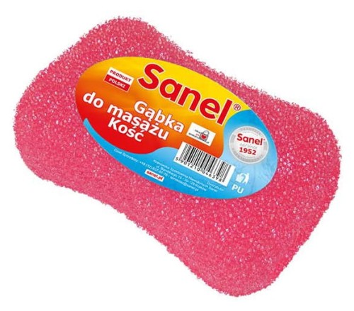 Gąbka do delikatnego masażu podczas kąpieli kość SANEL mix 