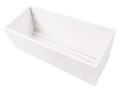 Drewniana skrzynka BIAŁA na kwiaty i zioła 40x18x15 cm