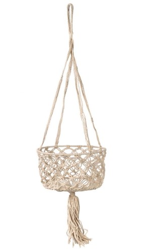 Makrama na doniczke NATURALNY kwietnik 100cm nr14