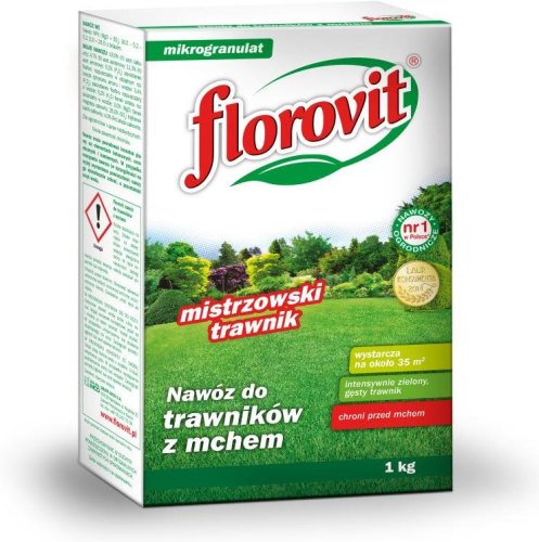 Nawóz do trawników z mchem FLOROVIT 1kg