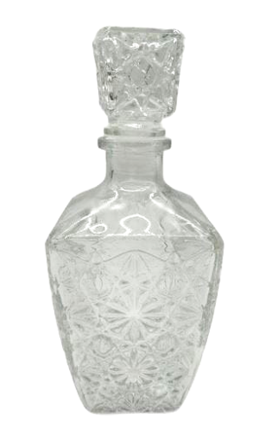 KARAFKA SZKLANA zdobiona z korkiem 810 ml