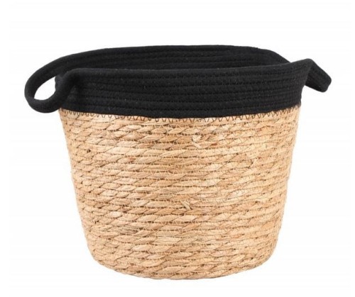 Koszyk okrągły z SITOWIA I SZNURKA  LS0421-D20