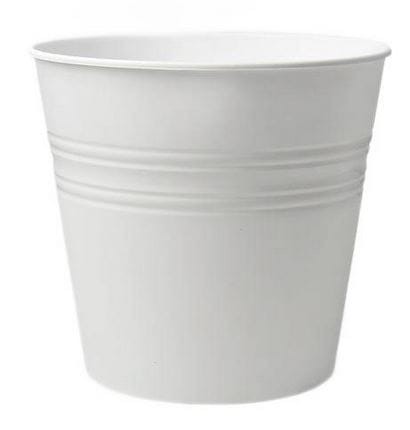 Doniczka wiadro 19cm BIAŁA plastikowa lekka