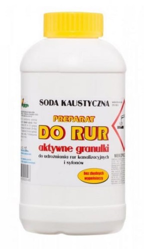 Preparat do udrożniania rur SODA KAUSTYCZNA gran. 1kg ARA