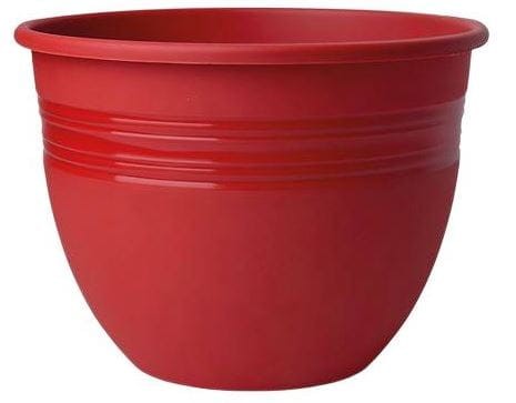 Doniczka Baryłka plastikowa TRWAŁA 21cm CZERWONY