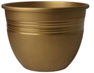 Doniczka Baryłka plastikowa TRWAŁA 34cm ZŁOTA