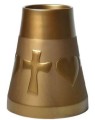Doniczka Cmentarna Flakon 12/26cm ZŁOTY