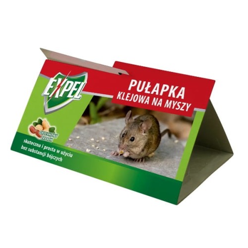 Pułapka lepowa klejowa na myszy o orzechowym zapachu EXPEL 