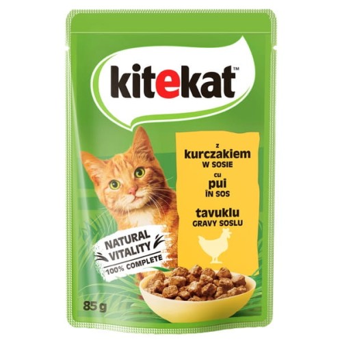 Karma dla kota KITEKAT KURCZAK 85g SASZETKA