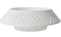 Miska AŻUROWA cmentarna plastikowa 24cm BIAŁA