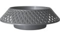 Miska AŻUROWA cmentarna plastikowa 24cm SREBRNA