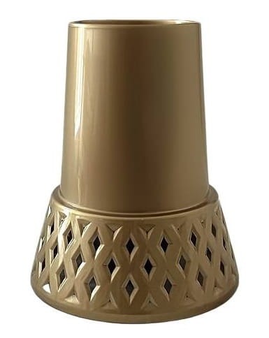 Flakon wazon AŻUROWY cmentarny 12/25cm ZŁOTY