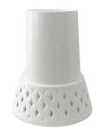 Flakon wazon AŻUROWY cmentarny 12/25cm BIAŁY
