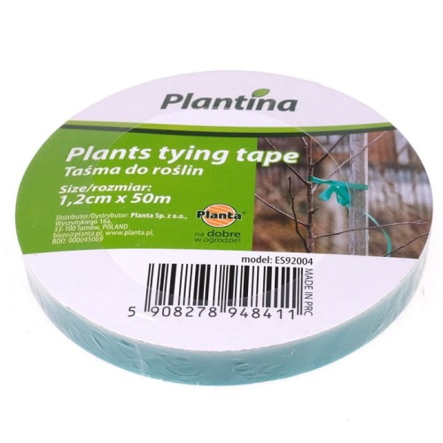Taśma do roślin do podwiązywania, elastyczna, delikatna dla roślin 1,2cm x50m PLANTINA