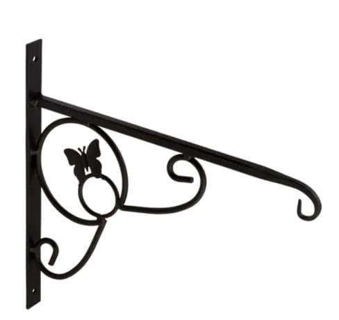 Uchwyt na doniczkę hak ścienny MOTYL metalowy 280x285