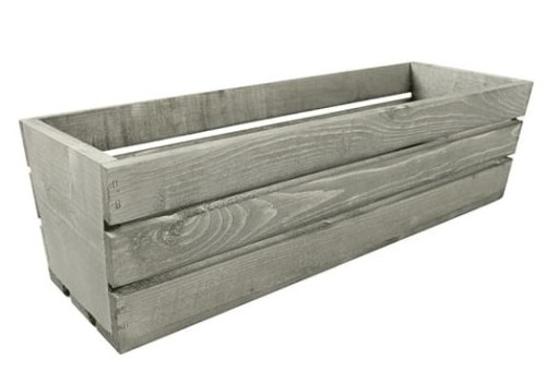 Drewniana skrzynka ZIELONA na kwiaty i zioła 60x18x15 cm