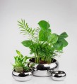 Doniczka osłonka ceramiczna MISA srebrna 14cm