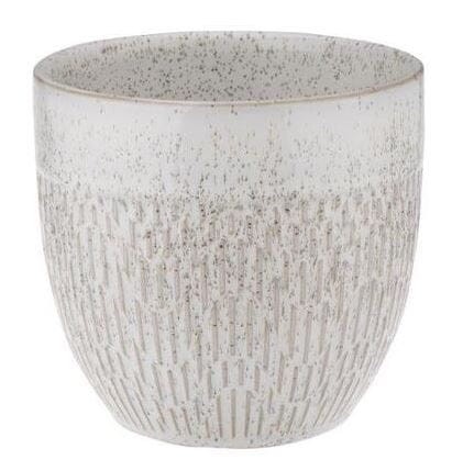 Doniczka ceramiczna OLIMPIA Beżowa z rantem 17cm 