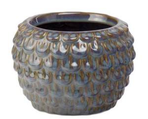 Doniczka osłonka ceramiczna 17cm NIEBIESKA polnix NEW