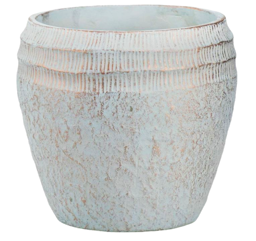 Doniczka osłonka ceramiczna 17cm MASYWNA Błękitna La Quemada