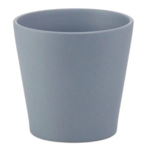 Doniczka osłonka ceramiczna KLASYCZNA matowa szara 15cm