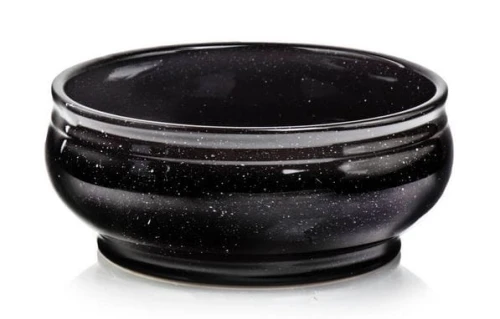 Doniczka osłonka nagrobna ceramiczna MISA czarna cmentarna  17cm