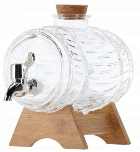 Beczułka z kranikiem karawka na wino, piwo, sok, lemoniadę 1,5 L 