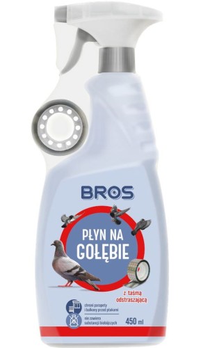 Płyn na gołębie z taśmą odstraszającą 450ml BROS