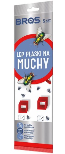 Lep płaski na muchy BROS 5szt