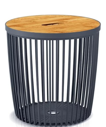 Kosz Clubo ICLU50T antracytowy kwietnik stolik pomocniczy + pokrywa PROSPERPLAST