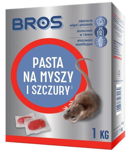 Mocna pasta na myszy i szczury 1kg BROS