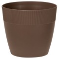 Doniczka plastikowa DORIS 13cm BRĄZOWA 