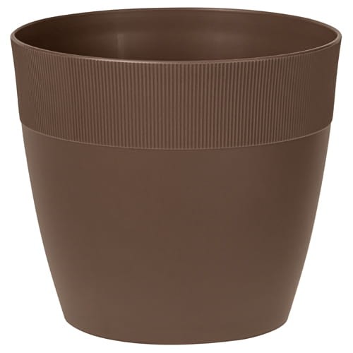 Doniczka plastikowa DORIS 13cm BRĄZOWA 