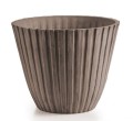 Donica z kompozytu żłobiona Taupe/brązowa GS15V15.TP 15x15cm  