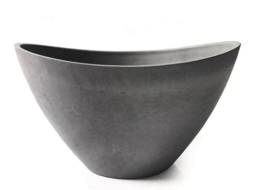 Donica ŁÓDKA z kompozytu 41x30x24cm Szara GSYB41.SZ