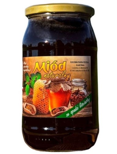 Miód ze spadzi liściastej 1200g RODZINNA PASIEKA SIKORA