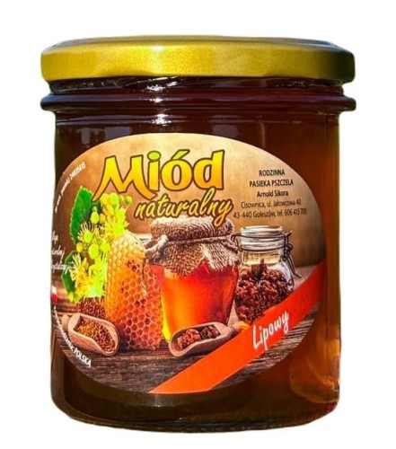 Miód Lipowy 550g RODZINNA PASIEKA SIKORA