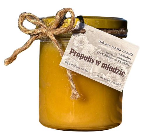 Propolis w miodzie 400g RODZINNA PASIEKA SIKORA