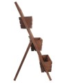 Kwietnik drewniany stojak BRĄZOWY TD106.3.BR