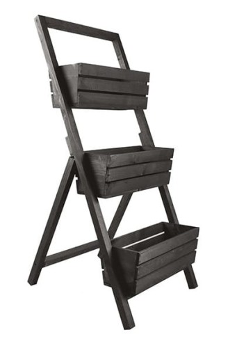 Kwietnik drewniany stojak CZARNY TD106.3.C