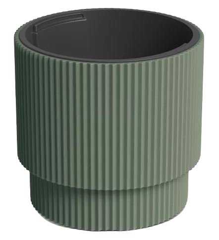 Doniczka Milly ZIELONA pini 40cm DBMIN400r +wkład PROSPERPLAST