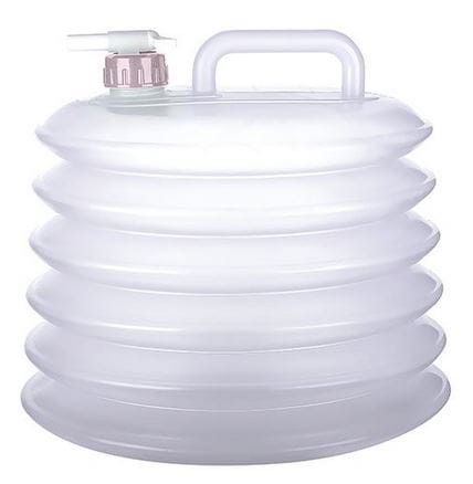 Kanister składany plastikowy z KRANIKIEM przeźroczysty BPE Free  10L