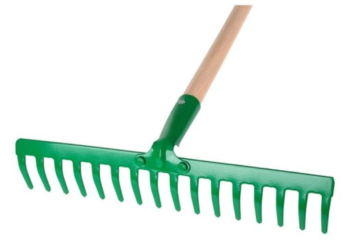 Grabie ogrodnicze nitowane 16 zębne, oprawne R102-16T KHAYNER