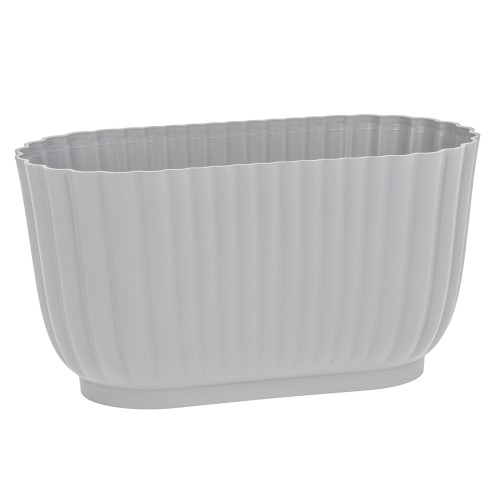Doniczka podłużna VANILLA 27cm SZARA