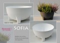 Doniczka Misa SOFIA na nóżkach 36cm BIAŁA