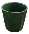 Doniczka osłonka ceramiczna 10cm klasyczna CIEMNA ZIELEŃ gładka