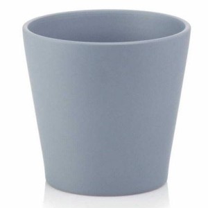 Doniczka osłonka ceramiczna 10cm KLASYCZNA matowa szara
