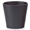Doniczka osłonka ceramiczna 10cm KLASYCZNA matowa czarna